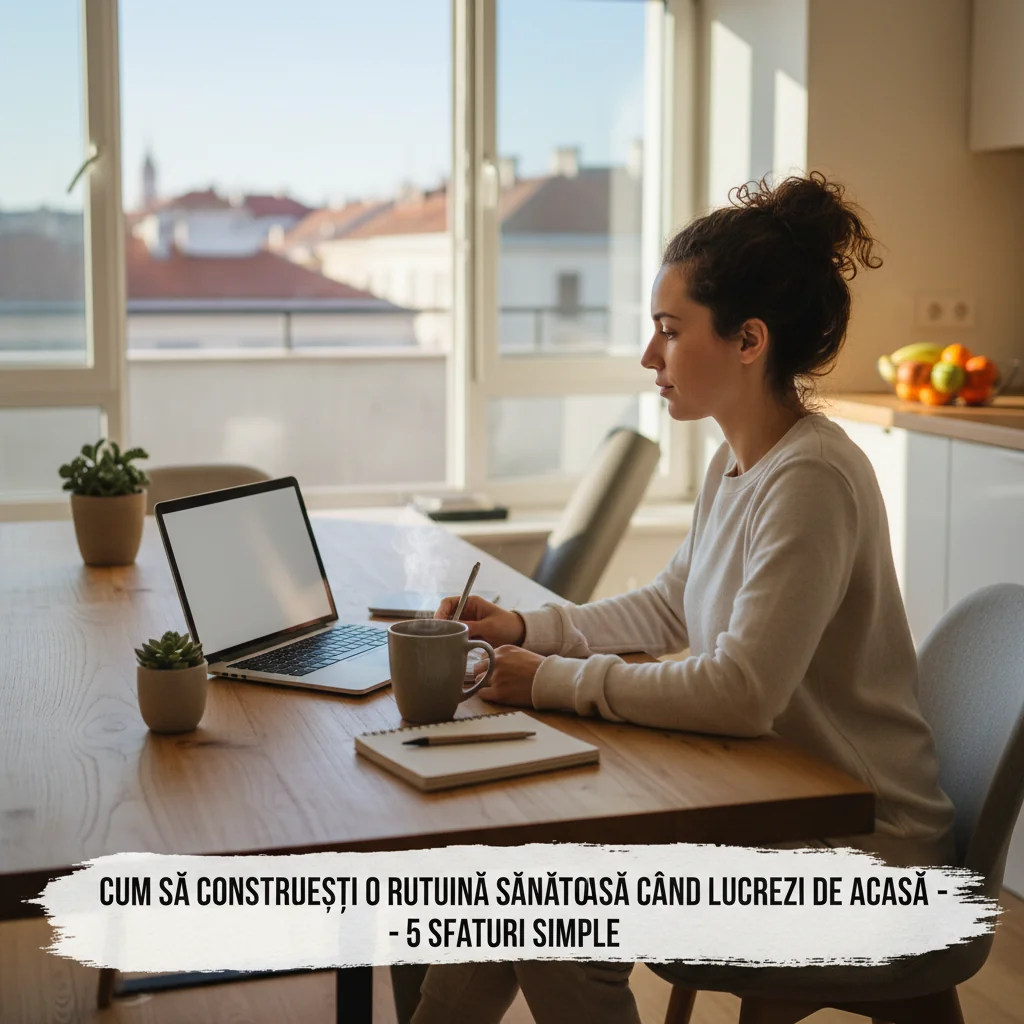 5 sfaturi simple pentru o rutină sănătoasă când lucrezi de acasă