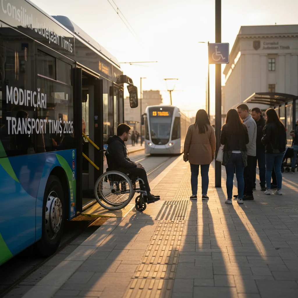Facilități noi de transport pentru persoanele cu dizabilități din Timiș, valabile din 2026 la Timișoara și în județ
