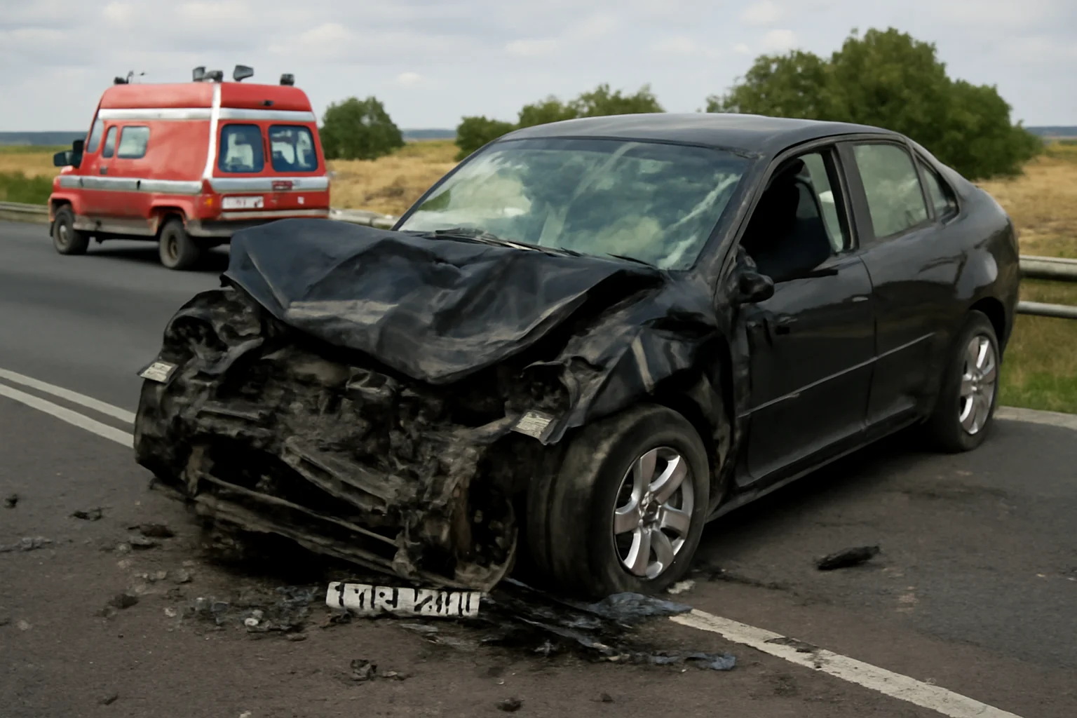 Mașină cu numere de Timiș, implicată într-un accident grav între Horia și Șiria; O femeie internată în spital în Arad