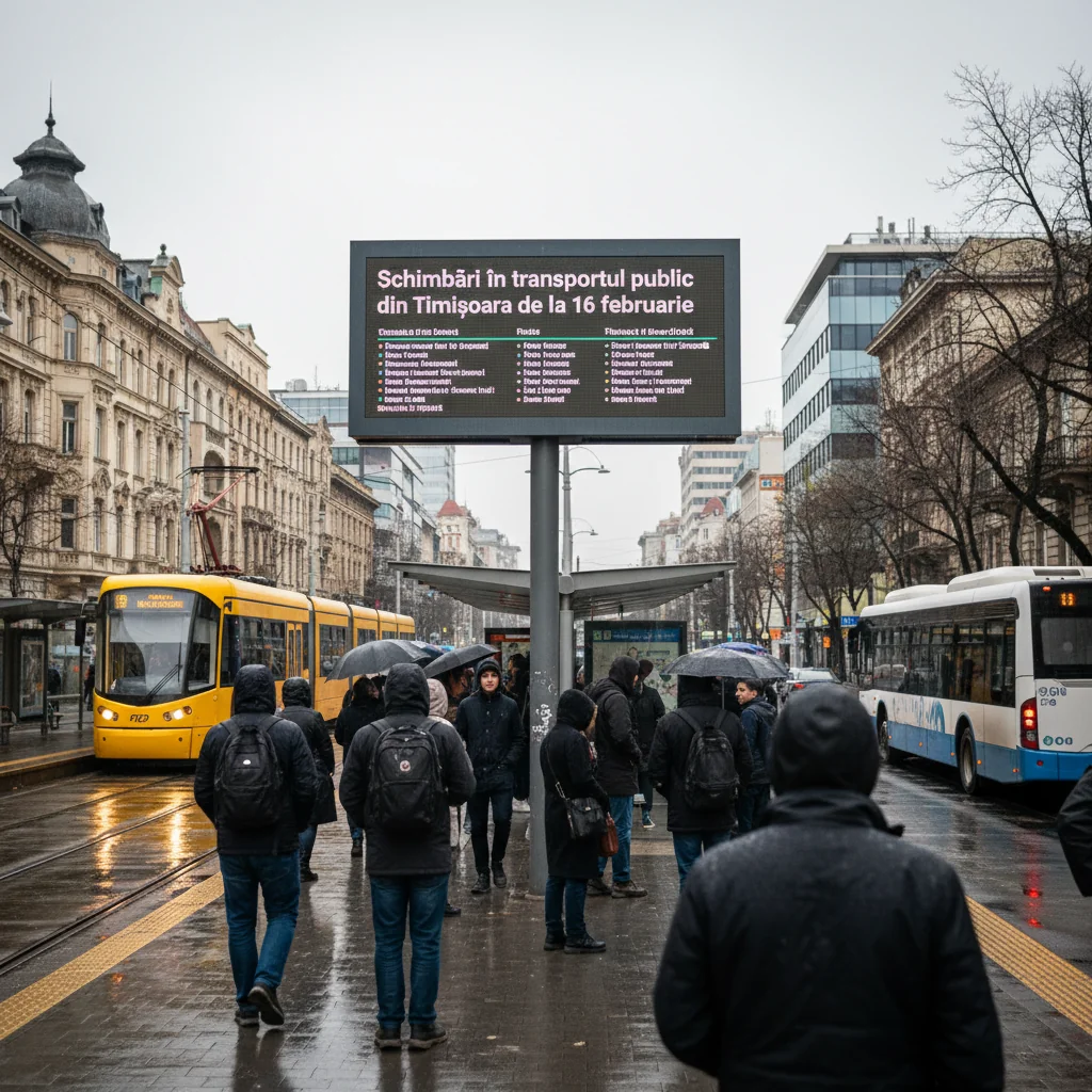 Modificări în transportul public din Timișoara de la 16 februarie: stație nouă și trasee prelungite