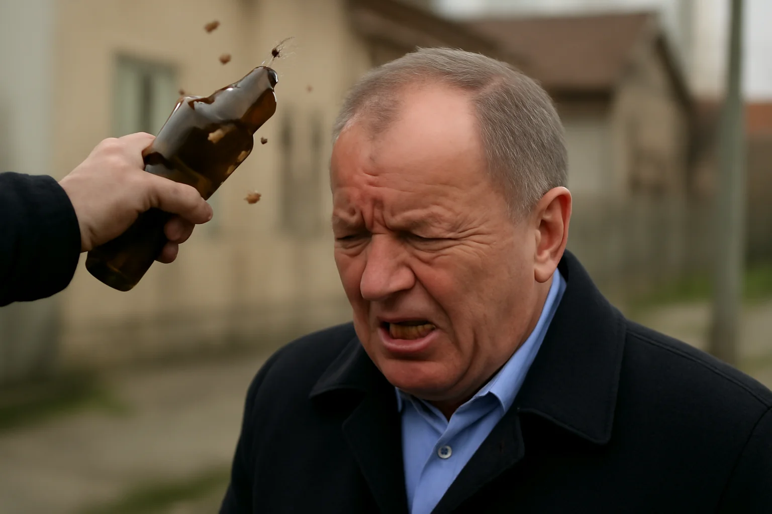 Primar din Șandra atacat cu sticlă în cap de un localnic. Imagine șocantă din Timiș - aflați detaliile incidentului!
