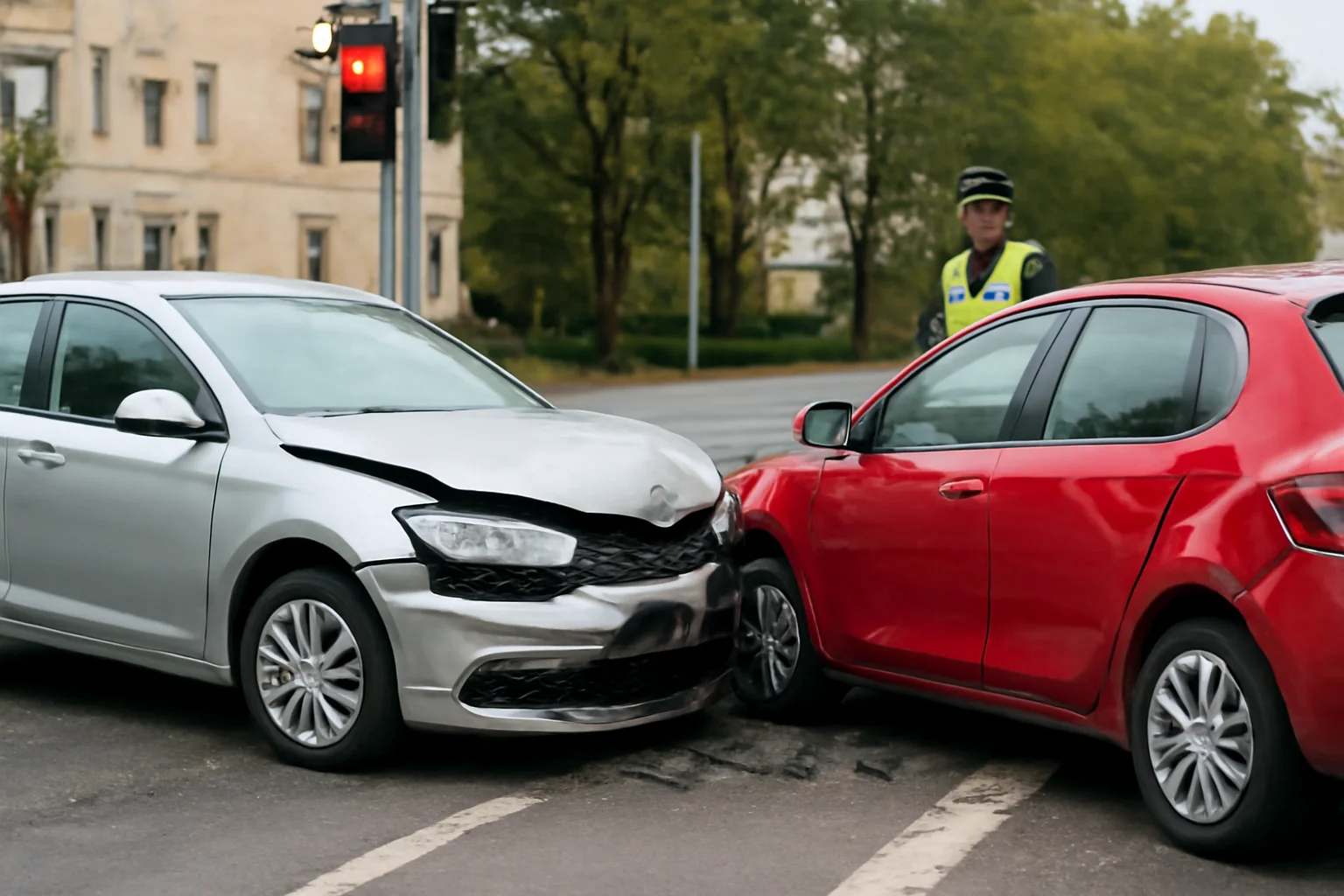 Șofer neglijent trece pe roșu și provoacă impact în zona studențească; dosar penal deschis de poliție
