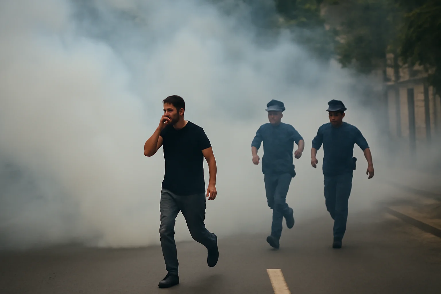 Strada Înecată în Fum, Urmărit de Polițiști | Află Detalii Despre Incidentul Surprins în Video